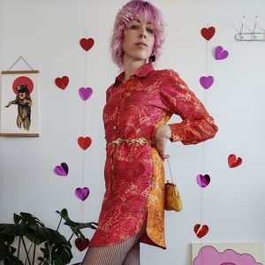 Vintage Handmade Tie Dye Mini Dress